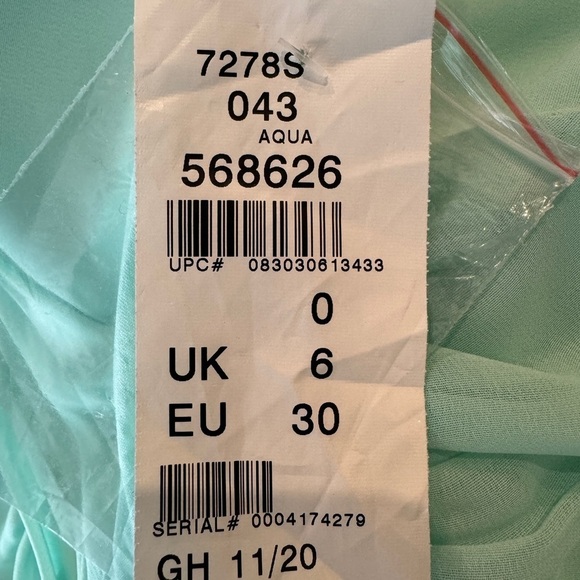 Youth Strapless Aqua Fully Lined Mini Dress - Picture 4 of 6